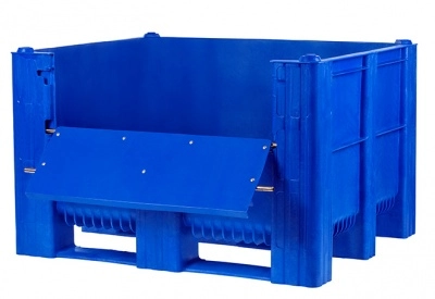 Большой пластиковый контейнер модель 1000-ACE , 1200х1000х740 мм сплошной с закрытой верхней дверцей