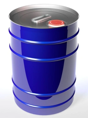 Барабан 25л. цилиндр, с ребром жесткости, с крышкой берикап 57мм