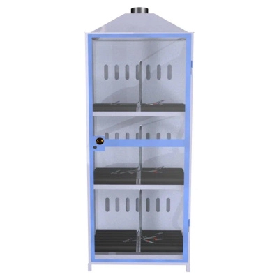 Шкаф для аккумуляторов ШМА-06-02 690x780x1850 мм Синий