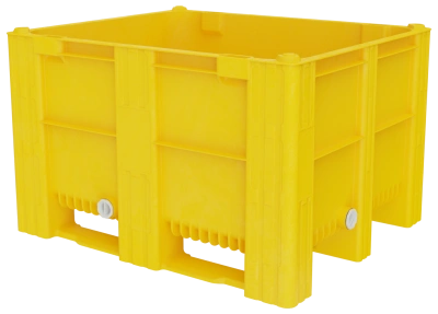 Большой пластиковый контейнер Модель1000-ACE Fish 600, 1200х1000х740, мм сплошной, на полозьях