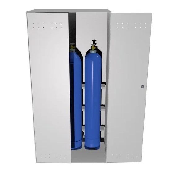 Металлический шкаф усиленный 2000x602x550 мм Светло-серый