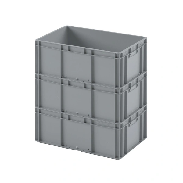 Евроконтейнер ЕС-6422.4 с усиленным дном и закрытыми ручками, 600х400х220 мм