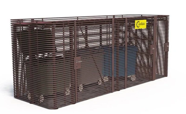 Контейнерная площадка для ТБО «МАФ - 6» с хозблоком 4,3 м (2 контейнера)