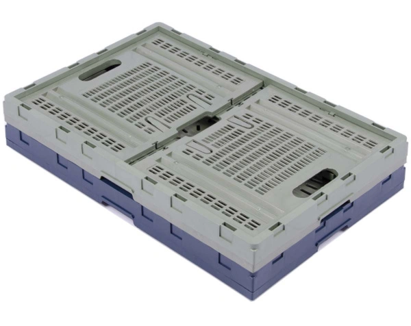 Складной ящик 600х400х310 перфорированный серый