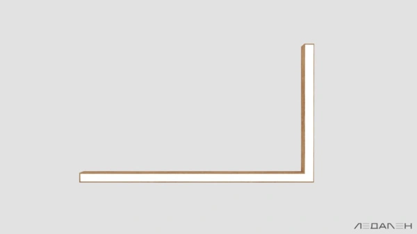 L-образный светильник WOOD ANGLE L 6000K 32W, корпус Дуб