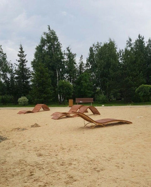 Парковый лежак «Волна» 90 см