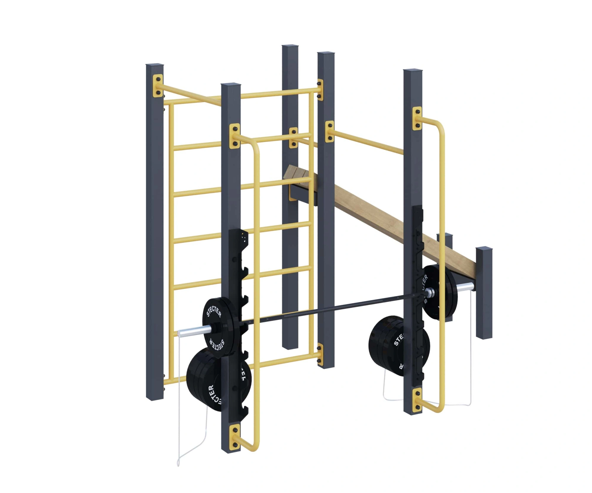 Уличный комплекс для воркаута «Фитнес-3» (6,9 м2)