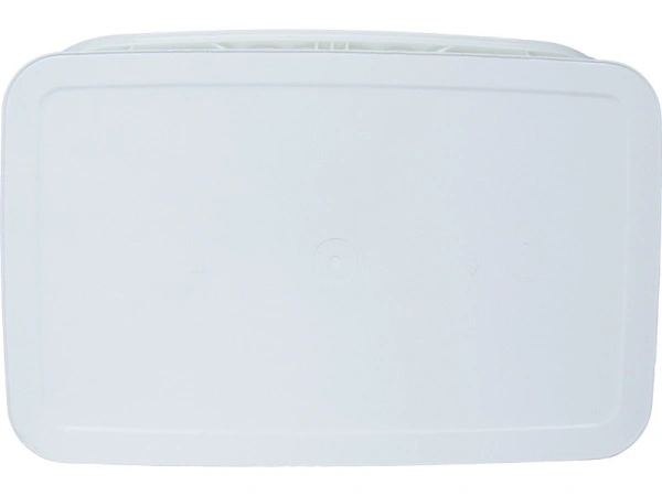 Ведро п/п 5,8л. прямоугольное, с белой крышкой, с ручкой пластик, код: 37375