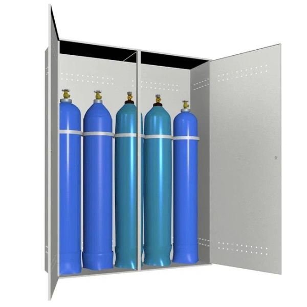 Шкаф под пять баллонов 2000x1650x500 мм Светло-серый