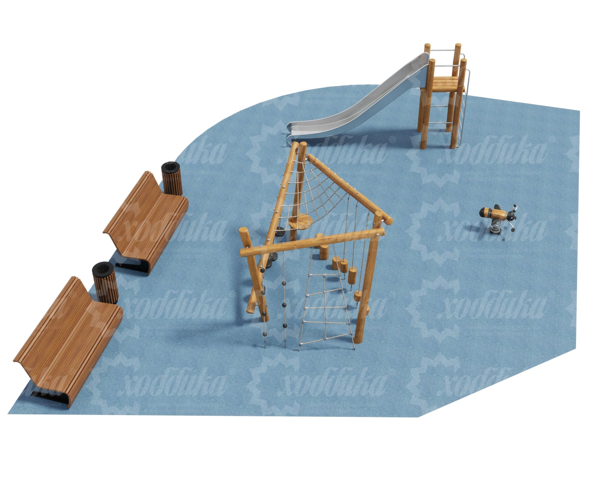 Малая детская площадка 90,4 м2 №2