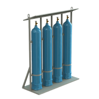 стойка для баллонов с кислородом 40 л сгм-03 на 3 баллона 1060х580х1800 усиленная с крышей артикул 