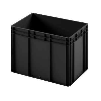 Евроконтейнер ЕС-6442.2 со сплошным дном и закрытыми ручками, 600х400х420 мм