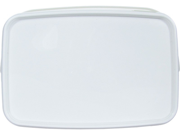 Ведро п/п 2л. прямоугольное, с белой крышкой, с ручкой пластик, код: 38765